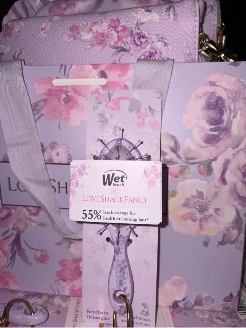 LoveShackFancy X Wet brush happy thoughts hibiscus mini brush